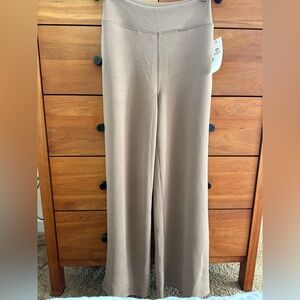 Mono B Classic Tan Wide Leg Pants Modal Fabric NWT Size S